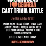 Sarah Paulson Instagram - This Sunday (TODAY!!!)
the
#TWD
cast is going head-to-head in a trivia battle. Sign up to help
@ReverendWarnock
and
@Ossoff
win in Georgia and you can join!
Link in bio
