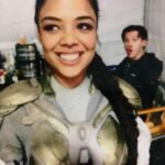 Tessa Thompson Instagram - Yesterday was National Superhero Day apparently. So I started looking through old pics. From my clumsily training for the first film (pardon Le French, kiddies) to seeing the character evolve in the comics, it’s been a crazy dream playing Valkyrie. Our oddness   our traumas are also our superpowers. So says my fav real life superhero @markruffalo, “we’ve got to love ourselves, buddy”.