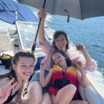 Milla Jovovich Instagram - What an incredible day we had taking the kids on a gorgeous boat tour of #Indianarm in Vancouver with Mike @indianarmcharters! We had so much fun finding nice spots to swim by the waterfalls and Mike has a bbq on his boat, so my hubby grilled up some burgers right there on the water! It was truly a magical and unforgettable trip.✨