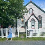 Milla Jovovich Instagram - We’re finally in Newfoundland for the last leg of @everanderson’s new movie #peterpanandwendy! We spent the day walking around the gorgeous town and had lunch at the historic @mallardcottage which was so delicious. They even have their own garden in the backyard and in the last pic you can see the way they roast meat, slow and low on hot coals made of wood from the area. Ever and her co-star @alexandermolonyofficial who plays Peter Pan had a great time finding old bones scattered around and trying to guess what each plant was growing in the garden. It’s a seaside town of charming, old houses painted in brilliant colors, sweet and friendly people and even cool vintage clothing stores. In the evening we sit downstairs at our hotel with the rest of the cast and parents playing Empire for hours! I feel so lucky to be experiencing this with my amazing kiddo! #peterpanandwendy #disney #newfoundland