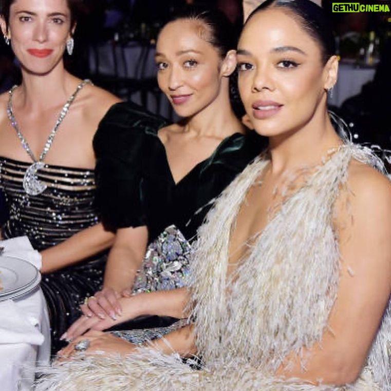 Tessa Thompson Instagram - Thank you to @theacademy for having me at the exquisite opening of the @academymuseum — was a pleasure to share the night with my brilliant @passingmovie collaborators & real treat to celebrate cinema giants Haile Gerima and Sophia Loren — the latter I got to hold a door open for as I swooned. Unforgettable evening. Grateful for all who made it possible.