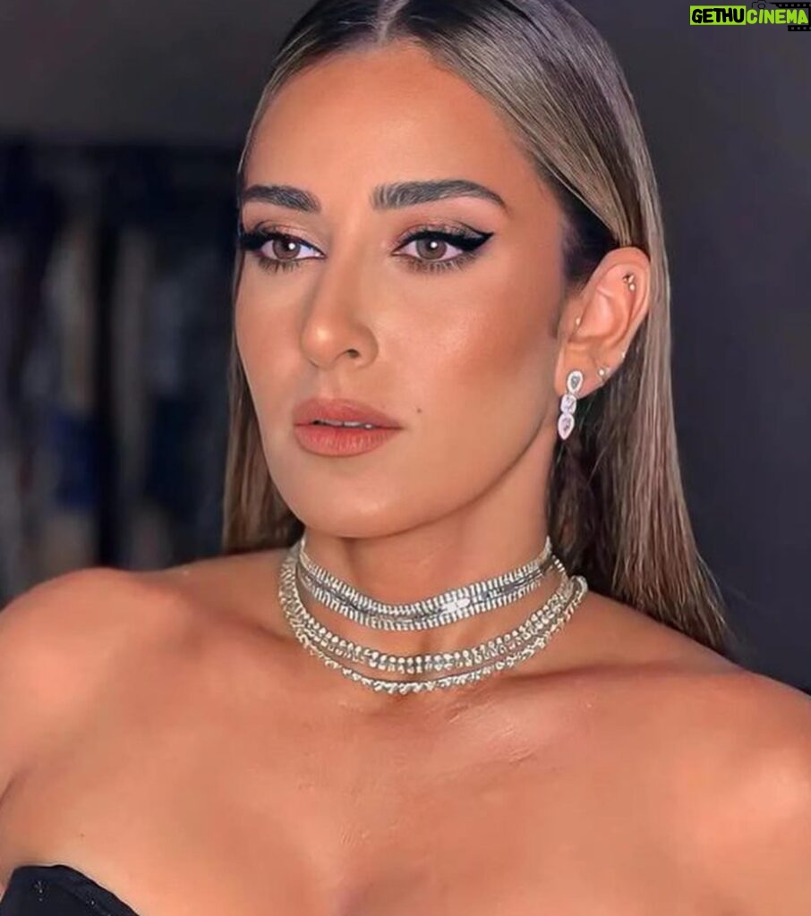 Amina Khalil Instagram - From the last night at GFF this year... ⭐️ @elgounafilmfestivalofficial Till next year darling ! (Tap pics for details of that nights look) special thanks to @onze_heures_onze for the diamond necklaces that everyone asked me about ! Love x