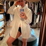 Sarah Paulson Instagram - Ok…The only way to get me to photograph myself in my underwear (please don’t say panties, I cannot handle that word) is because these literally changed my life, and this isn’t an ad - its just something I LOVE. Period underwear. Yes, underwear for your period. It’s a game changer. it’s made by my dear Karla Welch and its affordable and amazing, and since I love it so much- Karla and I are going to donate a whole bunch of it to help others have a sustainable period. 
So many people who period don’t have access to period products. These underwear can help end period poverty. For every pair purchased this weekend, we will match it. And follow them because it’s also super educational and entertaining. @theperiodcompany 

Also. If you talk about my body in any way that is disparaging, you can absolutely go f*ck yourself!