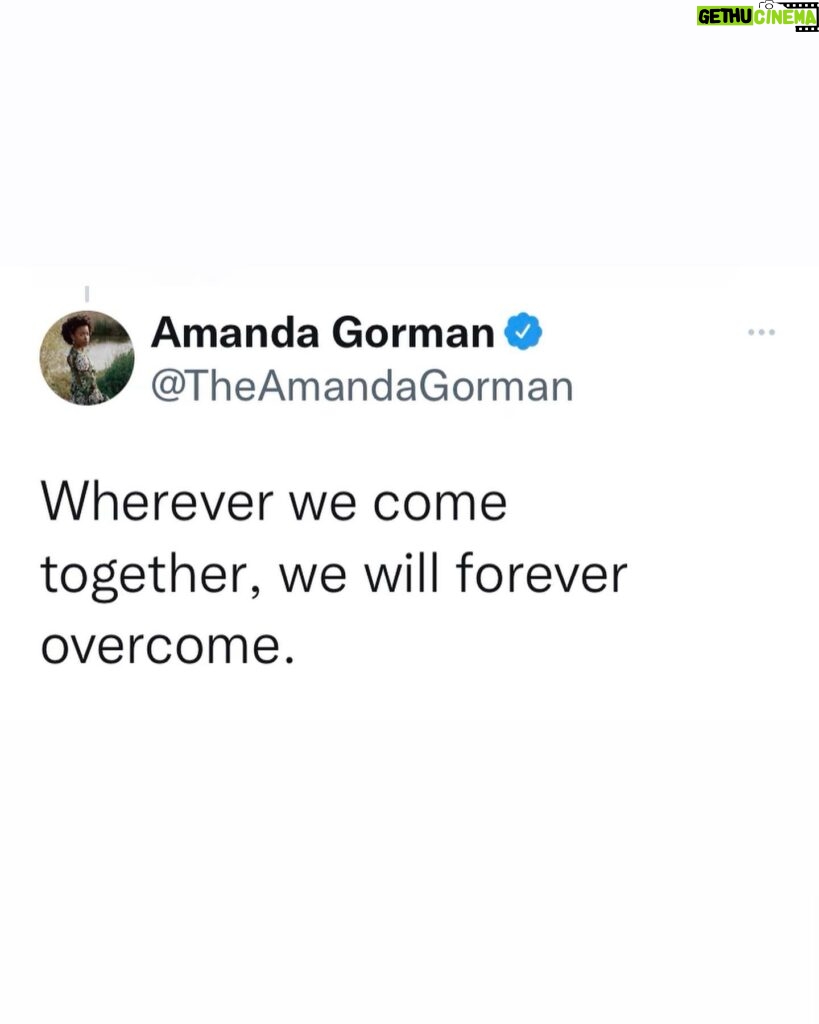 Amanda Gorman Instagram - 🚨BIG NEWS!!🚨 I wrote A New Day’s Lyric both to celebrate the new year & honor both the hurt & the humanity of the last one. To pay my words forward, ➡️I’m raising funds for the International Rescue Committee⬅️ (IRC) @rescueorg whose response to the coronavirus pandemic and humanitarian crises provide lifesaving programs to vulnerable communities worldwide 🌎❤️. Instagram has already pledged $50,000! Let’s take donations even higher. You can give at the link, and/or share the fundraiser —even a little goes a long way. I’m always shy to quote my own poems, but I believe it in my bones when I say:  Come, look up with kindness yet, for wherever we come together, we will forever overcome 💛🙏🏿.