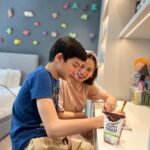 Jennylyn Mercado Instagram - We may not be able to do things tulad ng dati dahil sa pandemic but this shouldn’t stop us from setting goals this 2022 and continue on improving ourselves. Kaya I made sure that Jazz will have something to aspire for and look forward to ngayong taon, even small wins lang.

So we sat down and I challenged him to make a list of his goals this year na dapat ma-accomplish niya most if not all. So, he listed down:

✅ Wall climbing
✅ More walks with our dogs
✅ Learn more arts and crafts (making bracelets etc)
✅ Learn boxing

For sure kayang kaya to ni Jazz especially with the help of Nutriboost everyday. May vitamins, zinc, and calcium ito kaya sure na boosted siya to achieve all these, siyempre alongside proper diet and exercise.

How about you? May 2022 goals na ba kayo? Share niyo sa comments below! Achieve them with Nutriboost, available in all supermarkets and grocery stores nationwide. To order online go to www.cokebeverages.ph/18-dairy #GATAStayBoosted