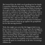 Leah Remini Instagram - Last week, our beloved @trish_the_nanny passed away after a nearly decade-long, brave battle with cancer. Many of you got to know Trish through our show on TLC. Trish was a big part of our lives and continued to be even after our girl grew up. In the last month, I feel so blessed to have spent quality time with her, and I got to tell her how much she meant to my family and me. I'm sharing the letter I wrote to Trish a few weeks ago while she was still with us. I wanted her to know how much she meant to me and how grateful I am for how she protected and loved Sofia. I post it to let you know how precious life is, remind you not to take those you love for granted, tell those you love what they mean to you, and tell those who impacted your life what they mean to you. Trish's love for life, her family, friends, and those she cared for were like no other. She loved a lot, danced a lot, sang a lot, and cooked her ass off. She lived and lived fully. Trish had a twisted sense of humor that made me love her instantly (the last picture depicts how she felt about cancer). Her laugh filled every room she walked in with joy. I will miss Trish in ways I can't describe in a caption. To her son KC, stepsons, her brothers, sisters-in-law, extended family, and friends. You know we are with you. Trish, I know you are bossing everyone around and making everyone laugh up there. We are going to miss you tremendously.