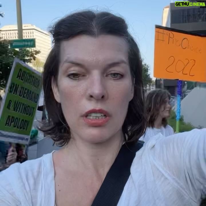 Milla Jovovich Instagram - The SCOTUS Republicans are LIARS. They were sworn in and all said they would uphold Roe vs. Wade. I am SO PROUD of my daughter and her friends for wanting to show up and support women’s reproductive rights which are now in question. Again. And it’s not the rich women and their daughters who will suffer. All those white senators who feel they have the right to make decisions about our bodies will send their little ladies to states on airplanes to get the abortions they need. Safe and sound. It’s the poor women who will suffer. And of course not one of these senators voted for universal healthcare or childcare or any other social safety net to care for the CHILDREN these unborn fetuses become. Once they’re born, well hell that’s not their problem. These men are a dying breed. THEY ARE THE MINORITY. And they’re doing all they can to hang on to power for the little time their kind has left. That’s why we showed up. Because we will not go backwards. No matter how much they would love us to. Go back to the good old days. When everyone knew their place. We know our place. It’s in your face SCOTUS. 80% of Americans support a woman’s right to have a safe abortion. FACT. 

Donate to Abortion Funds: where all people have access to abortion without shame or stigma. @abortionfunds 

* Keep Our Clinics:  Support independent community providers  in the US. @keepourclinics 

* M A Hotline: a confidential, private and secure phone and text hotline for people in need of support for self-managed miscarriage or abortion. 1-833-246-2632

* If you have questions about self-managed abortion and the law, @ifwhenhow can help. for legal advice and information on self-managed abortion. Visit ReproLegalHelpline.org or call 844-868-2812.

* Abortion On Our Own Terms: a resourced website for people to safely and effectively manage their abortion on their own terms. (Abortion Pills) Abortiononourownterms.org 

* INeedAnA.com: Find a clinic - to find vetted, up to date, and personalized info on how to get an abortion; no search or user data saved. @ineedanacom 

* Support/Share Practical Support Organizations (PSO's): PSO's help abortion seekers with travel and logistical support. @apiaryps