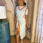 Priah Ferguson Instagram - Stepping on a Wednesday @todayshow. Thank you to my incredible team. Let’s go!🧡

Stylist: @sophielopez
Hair: @ursulastephen
Makeup: @carolinadali 

Style Deets
Outfit: @ph5official 
Shoes: @charleskeithofficial 
Rings: @thebonbonwhimsclub