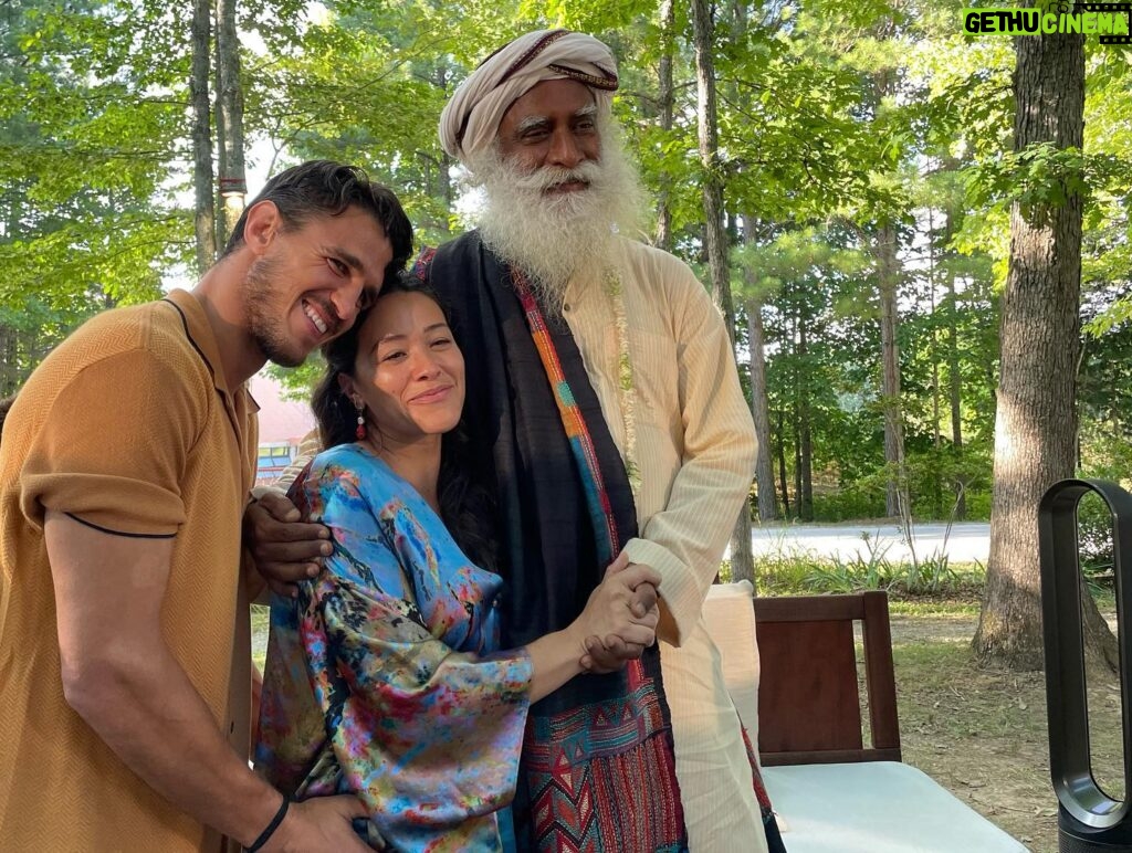 Gina Rodriguez Instagram - My husband gave me an extraordinary experience last night. His work with the @isha.foundation has moved our household. And last night was nothing short of magic hearing @sadhguru speak, answer questions and inform us about the need for us all to #SAVESOIL for the future of everyone. @consciousplanet #savesoil