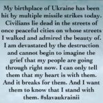 Milla Jovovich Instagram - Shattered to wake up to this news. There is so much hate and repression and abuse in this world. I wish people would leave each other in peace. I wanted to post about Indigenous People’s Day here in America, but after reading this news I’m just sick to my stomach. I’m sick of the war mongering abroad, sick of the white supremacy at home, sick of self righteous people trying to force others to believe what they believe. Sick. Of. It. But on a personal level, I have to stand with my birthplace today and grieve with them. I grieve with the people of Ukraine. #slavaukraini 🇺🇦
