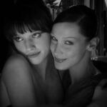 Milla Jovovich Instagram - What a beautiful evening watching my sweet, witty and talented daughter @everanderson getting such a warm welcome from the iconic @bellahadid, who couldn’t have been more warm and loving to her. Also big thank you to @kegrand for always being Ever’s biggest supporter and @theperfectmagazine for throwing such a gorgeous event in honor of #micciuprada and @kristen_mcmenamy! Two of the most inspiring legends in fashion! I love Bella for seeing my secret snap and giving me that mischievous smile.🔥🔥🔥