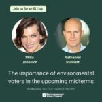 Milla Jovovich Instagram - Join us for an IG Live this Wednesday, 11/2, at 12pm ET with actress @millajovovich! We’ll be talking about the importance of the environmental vote in this year’s midterms as well as the many ways you can get involved in our #GOTV efforts. Tap the Add Reminder button so you don’t miss it!

Alt text: headshots of Milla Jovovich and Nathaniel Stinnett with text that reads Join us for an IG Live! The importance of environmental voters in the upcoming midterms. Wednesday, 11/2, at 12pm ET / 9am PT.

#iglive #actonclimate #climateaction #climatevoter #climatechange
