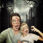 Milla Jovovich Instagram – There’s no real Halloween in Europe so I decided to make a special Halloween experience for my 7 year old daughter, Dash, so she could still feel the spooky spirit! Mostly we just have zombie make up on and we’re walking around scaring people who have no clue why we look like this😂👻🎃🎃🎃🎃