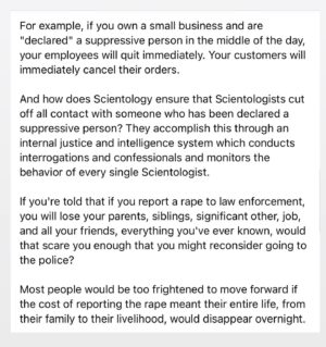 Leah Remini Instagram - Please read this thread and share it in your stories. If you care about combatting Scientology, bringing attention to this trial is one of the most important things you can do.