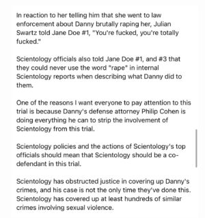 Leah Remini Instagram - Please read this thread and share it in your stories. If you care about combatting Scientology, bringing attention to this trial is one of the most important things you can do.