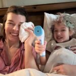 Milla Jovovich Instagram - Happy Sunday! This is for the moms who get head butted by their kids on their day off. There’s the culprit in the next shot looking very pleased with herself.😀