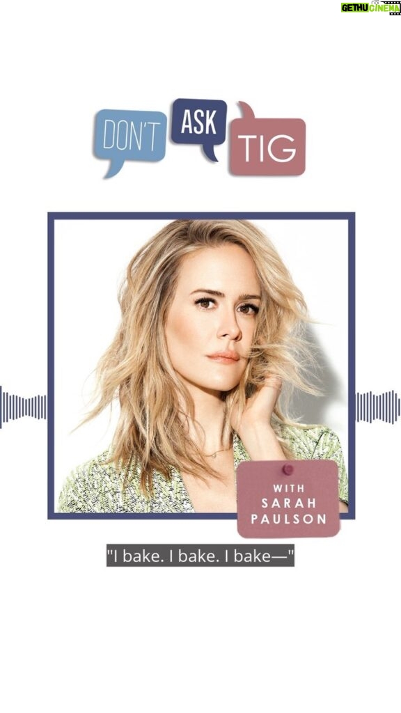 Sarah Paulson Instagram - What do you do if your neighbor keeps giving you sub-par baked goods?

@mssarahcatharinepaulson and Tig give advice on turning away treats and more in this encore episode from the archive.

P.S. We’ll be back with all-new episodes on February 1st!