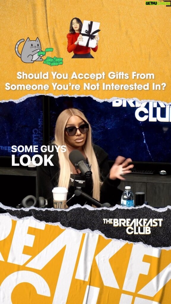 NeNe Leakes Instagram - What are your thoughts on accepting gifts from people that you don’t wanna date or aren’t even remotely interested in ? 🥂🎁💐💎 #love #dating #gift #hatethegame @breakfastclubam @neneleakes