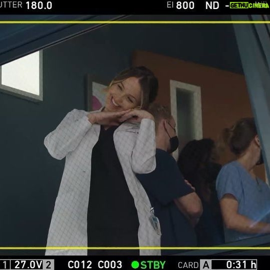 Camilla Luddington Instagram - Sharing this behind the scenes pic that @ms.andrea.medina took! Me rehearsing looking at link in the gallery.. 💕 #greysanatomy