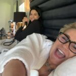 Yolanda Hadid Instagram – ❤️Living life, present and in the moment…. After my 10 month social media detox i am trying to figure out a healthy way of connecting with my online community without making it a daily thing because posting and engaging in social media can take up too many hours of my day. Maybe its the escape of the everyday struggles we all face but it also makes you disassociate from real life connections, missing out on real time conversations and blessings. I don’t know the answers but i do see the red flags, it seems like crack cocaine for the brain and the addiction is real….
I believe that there is a lot of mental health issues attached to it as well, sensory overload of the nervous system and feelings of not being good enough in comparison to others. Steve Jobs did not give a iphone to his own kids for a very good reason…  Only In time will we learn the consequences of phone and social media addictions, in the mean time try to stay present, enjoy your family time, have a cup of coffee with a friend, put your phone away when you are with young children, make those around you feel worthy of your time and attention so together we can see all the beauty life has to offer….
