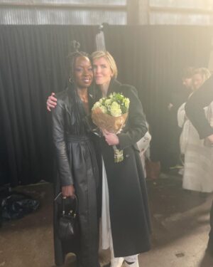 Danai Gurira Instagram - Flashback to my day of birth this year (Feb. 14th) adorned in the elegant & chic fashions that are @GabrielaHearst. Wearing her garments all day along with attending her Autumn/Winter 2023 collection show AND after party at #NYFW were glorious ways to celebrate my birthday. Thank you for having me at your show! 🖤