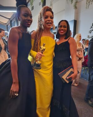 Danai Gurira Instagram - About last night… Got to spend treasured time with artists I respect, love and admire. I was honored to present the song that pays tribute to my dear brother #LiftMeUp. Congrats to all the nominees and winners. #Oscars