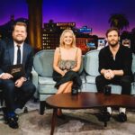 Sarah Michelle Gellar Instagram - It’s not really a #flashbackfriday but it was such a busy week, I missed posting this. Glad I had the chance to see @j_corden on the @latelateshow before he finishes. And spend time with #finnickodair aka @mrsamclaflin (and wear this amazing @etro ) Also note to self- don’t do a talk show the day after the Oscars (at least not if you want to be coherent)
