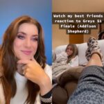 Kate Walsh Instagram - I hope she knows what she’s in for… 🤣👏😘 Addie’s back for the #GreysAnatomy 2-part event starting tonight at 9/8c on ABC & streaming on Hulu! 🩺🥼 #Duet 

(Credit: @/holam._ on TikTok)