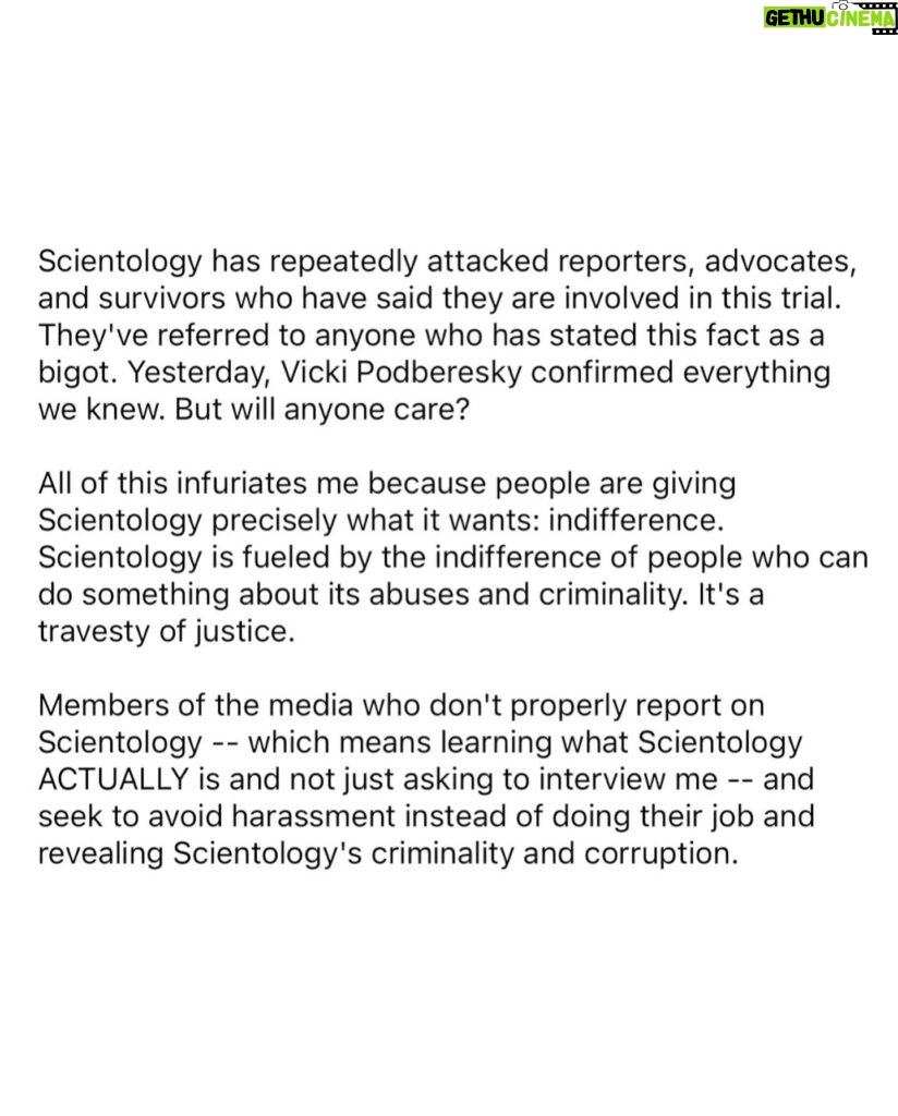 Leah Remini Instagram - Please share this post in your Instagram stories. Since the mainstream media isn’t reporting on this story widely, it’s up to us to get the news out.