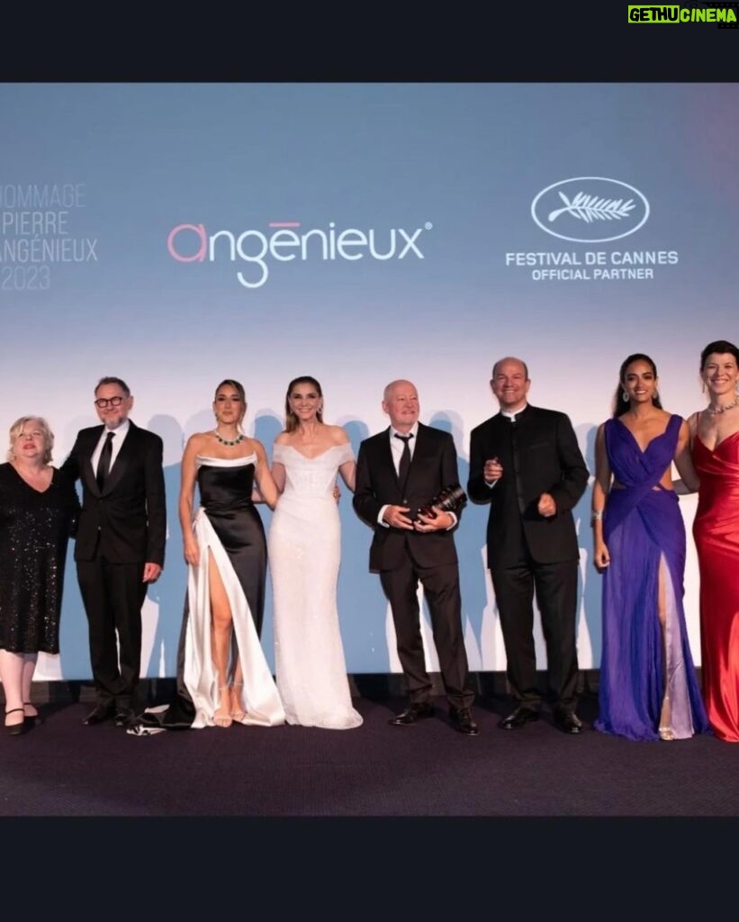 Amina Khalil Instagram - This is a BIG thank you to @angenieuxlenses for having me here at @festivaldecannes it was truly a beautiful experience… I was there at the Pierre Angénieux Tribute presenting the Encouragement Award to the lovely @hayawkhairat and was lucky enough to see the amazing Barry Ackroyd @backroyd_bsc Thank you so much, it was an honour and a night i’ll never forget 🤍 🙏🏼 Haya, I am so proud of you. And Im so humbled that I got to share this experience with you. You are such a cool artist. And like I said: I see you. I appreciate you. And this is just the beginning. Keep sharing the magic. Bravo Hayoush ! 👏🏼❤