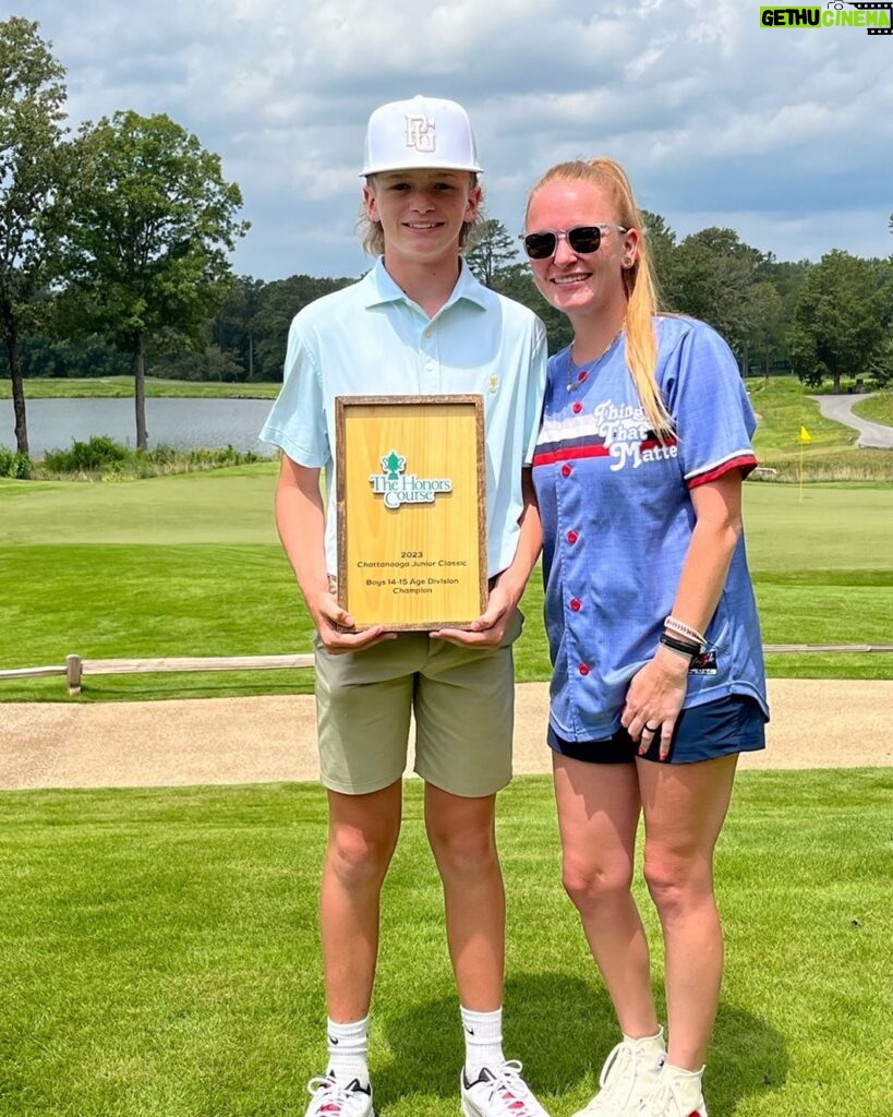 Maci Bookout Instagram - We interrupt this vacation to bring the Chattanooga Jr Classic Championship at The Honors Course back to the beach! 🏌🏻‍♂️👏🏻🏆 #bennybaby #golf