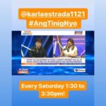 Karla Estrada Instagram - ANG TINIG NYO! Tuwing Sabado 1:30 to 3:30 pm!  See you mga Ka-TINIG!