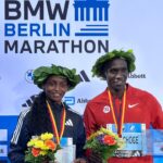 Lena Gercke Instagram - So the women have a new world record ☄️ love being part of this although i didn’t run😝 it‘s always such a special spirit here in Berlin at the @berlinmarathon and i have the biggest respect for all participants🫶 loved driving the #bmwI5 today for this Special Occasion 💕
