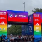 Lena Gercke Instagram - So the women have a new world record ☄️ love being part of this although i didn’t run😝 it‘s always such a special spirit here in Berlin at the @berlinmarathon and i have the biggest respect for all participants🫶 loved driving the #bmwI5 today for this Special Occasion 💕