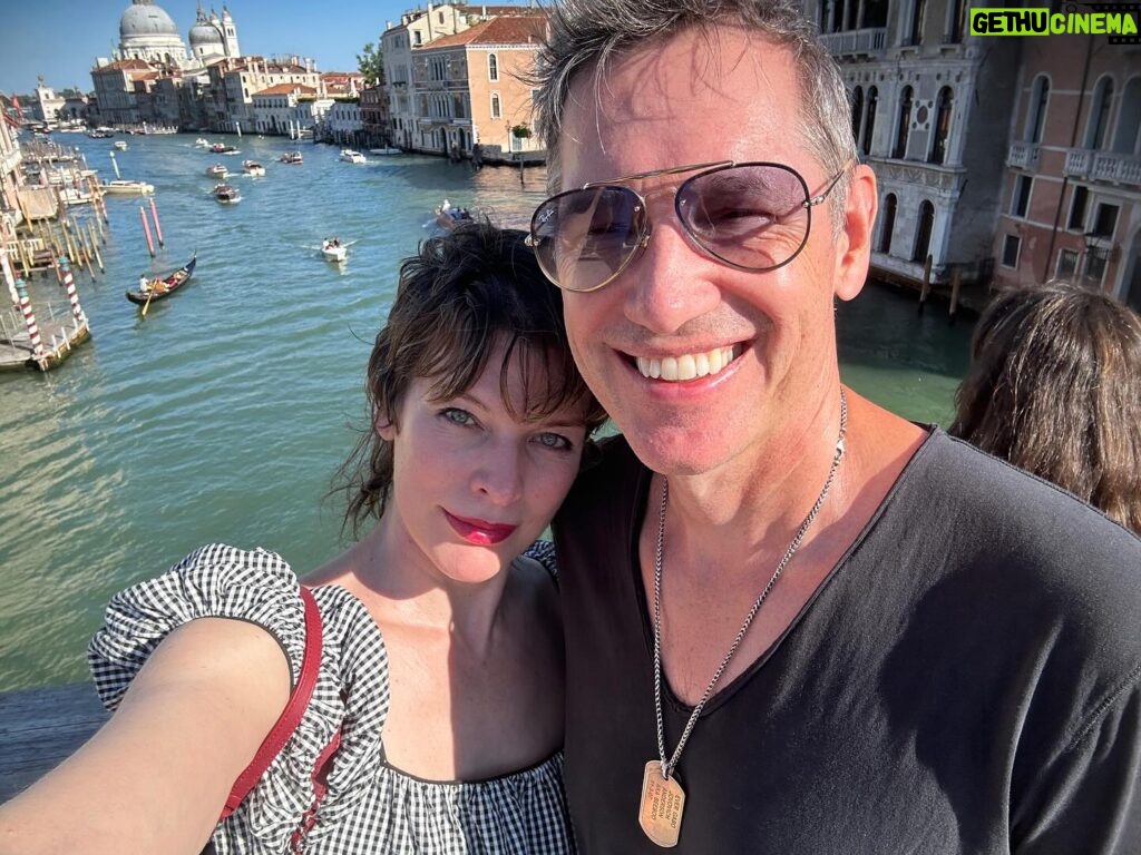 Milla Jovovich Instagram - So here’s the moment no one’s been waiting for. But I finally got some of my favorite shots from our trip to #venicefilmfestival for @amfar! Warning, I might add a few in the next couple of days as stand alones, but this is the main dump. We swept across the canals in boats, took gondola rides with our kids for the first time and ate some insanely amazing food along the way. We stopped at the @guggenheim_venice which was truly the highlight of the trip. To see my kids so intrigued and inspired by all the post modern art completely justified them missing their first day of school. I’m a true believer that real like experience trumps anything you read in a textbook and to have my 8 year old tell me that her favorite paintings were made by Tanguy was a pivotal point in my parenting journey. It was truly unforgettable on so many levels. So I’ll shut up now and let you swipe  to experience the beauty of Venice. Enjoy!