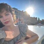 Milla Jovovich Instagram – So here’s the moment no one’s been waiting for. But I finally got some of my favorite shots from our trip to #venicefilmfestival for @amfar! Warning, I might add a few in the next couple of days as stand alones, but this is the main dump. We swept across the canals in boats, took gondola rides with our kids for the first time and ate some insanely amazing food along the way. We stopped at the @guggenheim_venice which was truly the highlight of the trip. To see my kids so intrigued and inspired by all the post modern art completely justified them missing their first day of school. I’m a true believer that real like experience trumps anything you read in a textbook and to have my 8 year old tell me that her favorite paintings were made by Tanguy was a pivotal point in my parenting journey. It was truly unforgettable on so many levels. So I’ll shut up now and let you swipe  to experience the beauty of Venice. Enjoy!
