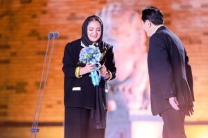 Narges Mohammadi Instagram - دهمین دوره فستیوال راه ابریشم چین 
ممنونم از کمپانی irimage برای تلاش شبانه روزی …
و آیدای عزیزم ممنونم که همیشه همراهم بودی …

Nargess Mohammadi receives the Best Actress Award for her role in Abbas Rafei’s WIND OF CHANGE at the 10th edition of Silk Road International Film Festival (September 23rd to 29th, 2023 / China).

The film has been previously screened at Dhaka 2023, UCLA Celebration of Iranian Cinema 2023 and Wales IFF 2023 (Best Foreign Film Nominee).

Nargess Mohammadi receives the Best Actress Award for her role in Abbas Rafei’s WIND OF CHANGE at the 10th edition of Silk Road International Film Festival (September 23rd to 29th, 2023 / China).

The film has been previously screened at Dhaka 2023, UCLA Celebration of Iranian Cinema 2023 and Wales IFF 2023 (Best Foreign Film Nominee).