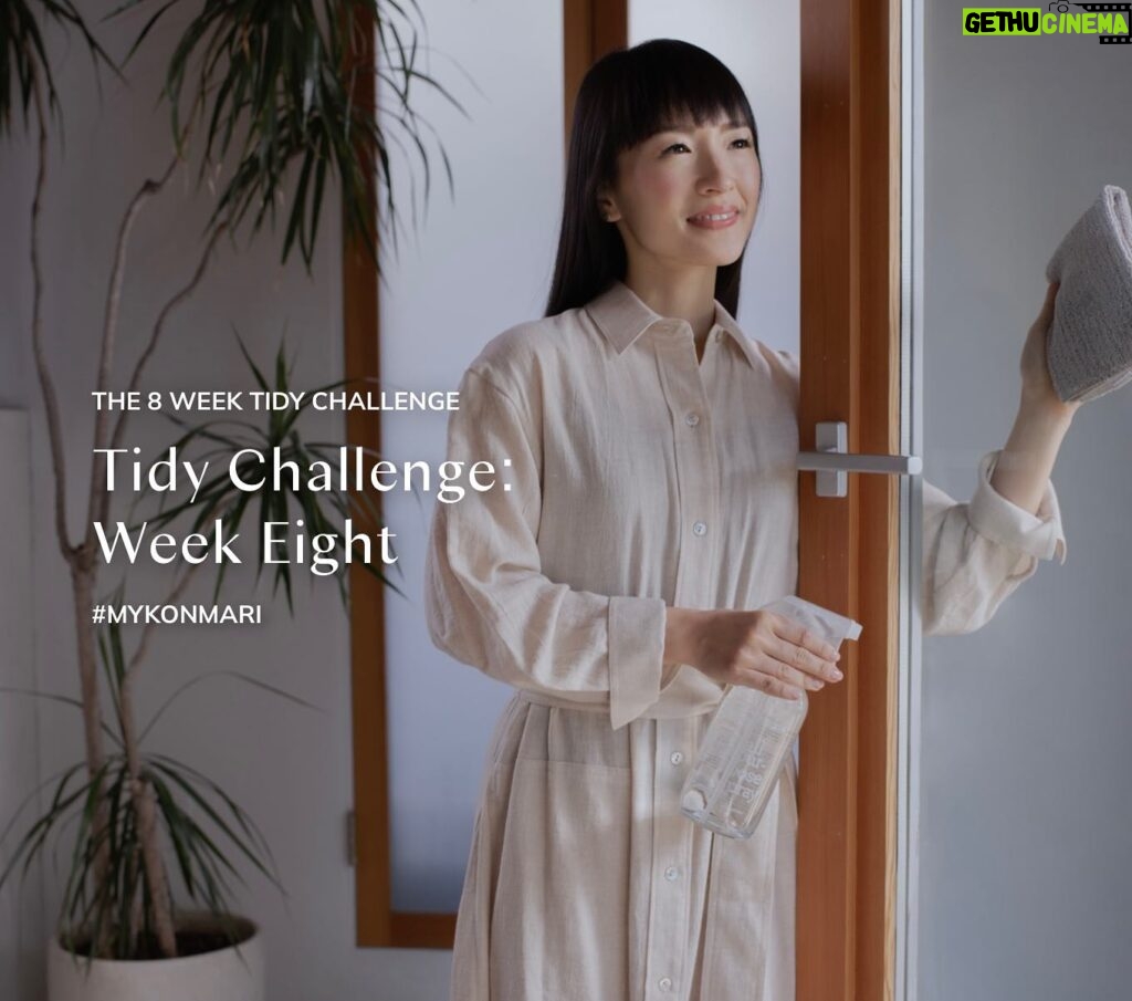Marie Kondo Instagram - It’s the last week of the 8 Week Tidy Challenge!
We are adding the final touches to enhancing joy factors in your home and reflecting your dream lifestyle!✨ You can scroll down our feed to find the other week’s prompts so you can join in from the beginning at your own pace!

For more details on the daily tidying sections, feel free to check it out through the link in our bio 🔗Tidy Challenge: Week 8 or search it up online!

Day 50: Make your space spark-joy
Day 51: Level up your closet
Day 52: Make a rainbow of books
Day 53: Create your power spot
Day 54: Personalize cleaning supplies
Day 55: Spice up your pantry
Day 56: Go joy spotting

🔗Tidy Challenge: Week 8

Don’t forget to tag #mykonmari during your tidying journeys for a chance to be highlighted on our social media!

#mairekondo #konmari #konmarimethod #tidying #organization #organizationtips #motivation #tidytips