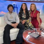 Cynthia Bailey Instagram - PRESS DAY for @bmfstarz with the one & only @lilmeechbmf! 
thank you @sharonlfox5 for a great interview. 
don’t forget to tune in for the season 3 premiere on march 1st!
i can’t wait for you guys to meet GLORIA!💃🏽

#bmf
#starzbmfseason3
#cynthiabailey 
#actress 
@50cent 

pantsuit- @lagencefashion