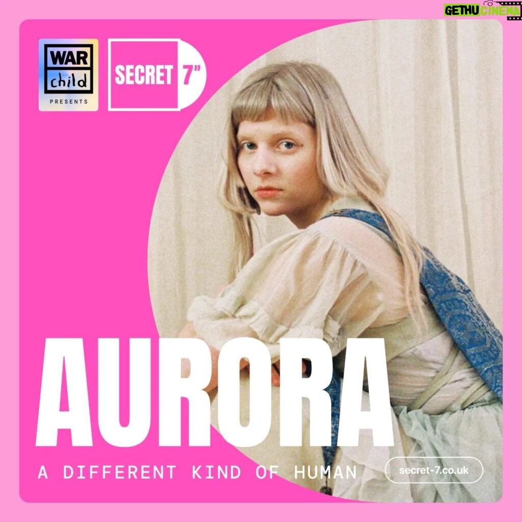 Aurora Aksnes Instagram - War Child is bringing Secret 7" back and you can design the artwork for a unique vinyl release of A Different Kind of Human! 

Find out more about the project and help @warchilduk support children and families affected by conflict. 

Link in @Secret7s bio. 

#Secret7 #WarChild