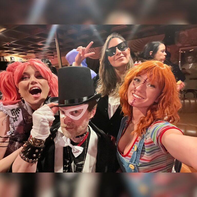 Katherine McNamara Instagram - BOO! 👻 Spooky Season is over?!? Bloody Hell, it was well spent! Murderous dolls go mafia 🔪, a demon enters Wonderland ❣️, and an otherworldly visitor 👽… Trick or treat indeed! 🎃