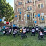 Mayim Bialik Instagram - It was a thrill and an honor to speak at my alma mater UCLA today to bring attention to the 240 hostages being held by Hamas since October 7. The event was co-sponsored by every Jewish organization on campus and featured 3 very moving displays featuring baby strollers with the names of every child being held hostage, as well as a shoes and balloons display and a table set for those being held in tunnels underneath Gaza city. Thank you Bruins for Israel for organizing such a moving event. #NoHostageLeftBehind 💙 🤍 💙 @ucla @bruinsforisrael