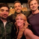 Katherine McNamara Instagram - Post Strike/Dual Birthday Party shenaniventures! 🥳🥂 My heart is bubbling over with love and gratitude to the mafia fam, WIndyfam, and LA fam who came to celebrate @bradleyjames and me! 🫧 Thank you to @melroseumbrellaco for hosting us and always being my favorite place for a shindig! 💕