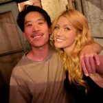 Katherine McNamara Instagram - Post Strike/Dual Birthday Party shenaniventures! 🥳🥂 My heart is bubbling over with love and gratitude to the mafia fam, WIndyfam, and LA fam who came to celebrate @bradleyjames and me! 🫧 Thank you to @melroseumbrellaco for hosting us and always being my favorite place for a shindig! 💕
