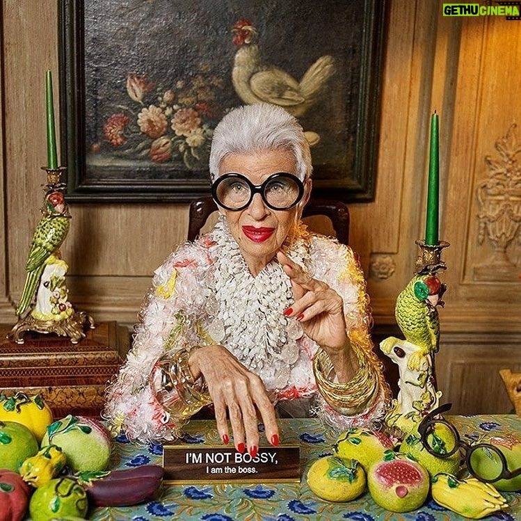Iris Apfel Instagram - Gobble Gobble with much love… HAPPY THANKSGIVING! Remember not to be bossy… be the boss!! 
🍗🍠🍗🍠🍗🍠🍗🍠
📸: @luismonteirophotography