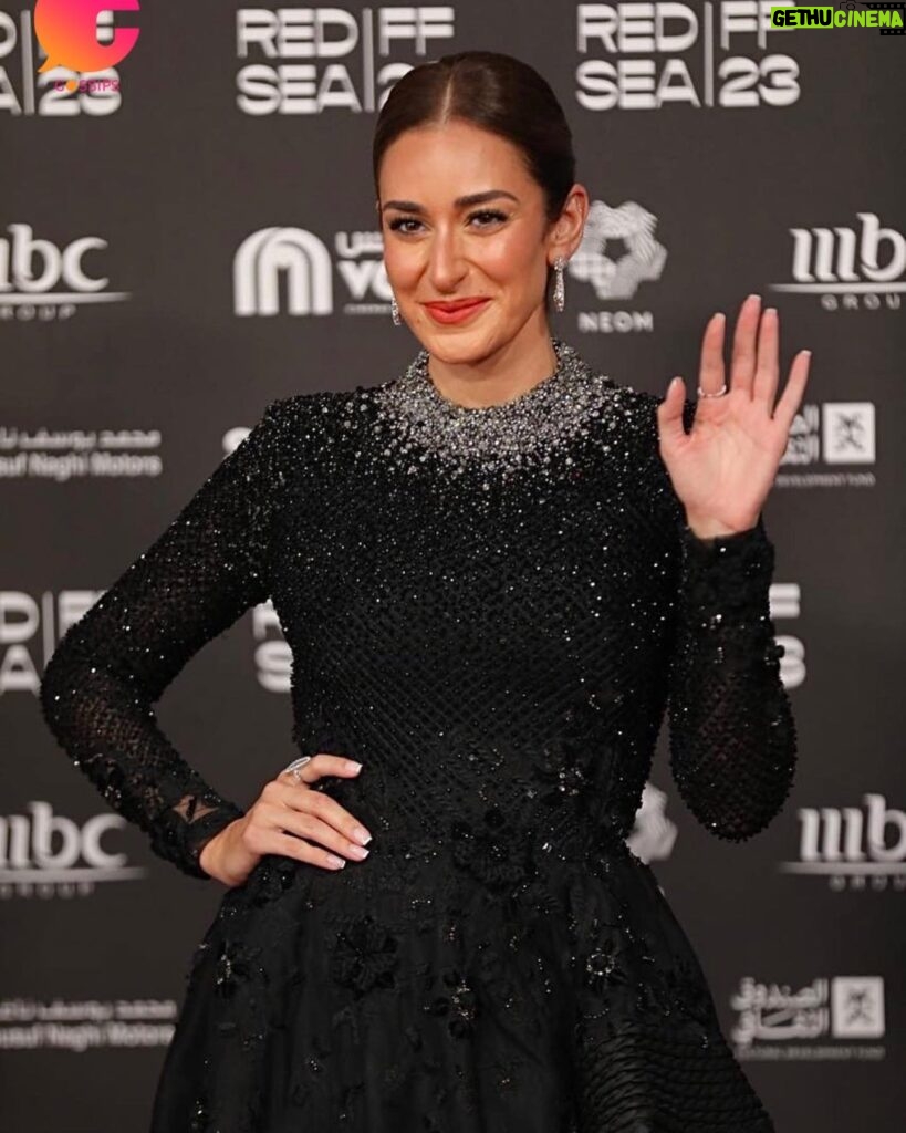 Amina Khalil Instagram - From the opening night at @redseafilms

For details about tonight’s look: 
Styling: @islam.mitwally 
Dress: @tonywardcouture 
Jewels: @chopard 
MUA: @nohaezzeldinmua 
Hair: @alsagheersalons @ibrahim_eissa00  Can’t thank you all enough ! ♡