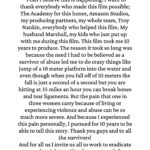 Karla Souza Instagram – If 10 years ago anyone had told me that this spark of an idea I had would lead to this moment, I wouldn’t have believed it. I didn’t know to dream it. Believing in myself happened so many times thanks to all the people who believed in me when I couldn’t. Making this film was incredibly healing in a moment where I felt like I was drowning. This journey has given me my voice back and brought me back to the surface with more strength than I thought possible. The brave women, athletes and activists I have met along the way have been the most powerful moments of sisterhood I’ve ever experienced. I pray this film continues to help more survivors heal and find strength and hope.

I get to go home and celebrate with my loves Marshall, Gianna and Luka. I’m beyond blessed. Thank you God.

Full look @ferragamo 
Jewelry @cartier 
Stylist @fernan.mx

@anarascon
@lucia.puenzo
@amazonstudios
@ruizyruiz 
@rubiomusic_ 
@pablostipicic 
@hernanmendoza_ 
@laborches 
@deja_ebergenyi 
@charritopadrote 
@misaelbustos0 
@azulalmazanoly 
@paula.p.manzanedo 
@nicolaspuenzo 
@marcefabian_chaves 
@soldesound 
@tatimerenuk 
@axelkuschevatzk 
@thetexastroya 
@ntlmoran 
@andreasweintraub 
@ucla_diving 
@david.pablos
@souzadavid 
@jeroosalem 
@sandracts 
@gorditagalindo 
@zosiags 
@we.are.madam 
@alonsoaguilarcastillo 
@activistmonicaramirez 
@onumujeres
@onumujeresmx
@corycrespo 
@mondra69 
@colourstalent 
@el_lanco
@jennifersalke 
@mariagiuseppina 
@ben_gaynor 
@jonbrandifitness 
@valverdefitness 

#iemmys #iemmys2023 #lacaida #dive #karlasouza