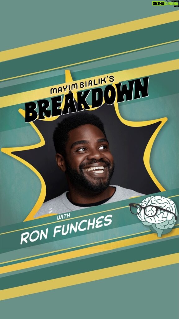 Mayim Bialik Instagram - Comedian Ron Funches (@ronfunch - New Girl, Loot) reveals the techniques he uses to manifest his dreams and harness his creativity & happiness on this week’s brand new episode of MBB! (SPOILER ALERT: It involves the power of vision boards 👀) He also opens up about his recent divorce, including how it set him free and his newfound focus on the single life after being a serial monogomist. We also chat body image stressors and how raising a son with autism motivated him to succeed! Catch the entire episode now ▶️ link in our bio. 🧠💥 #BialikBreakdown 

#mayimbialik #mentalhealthpodcast #mindfulnesspodcast #mentalwellnesspodcast #mentalhealthawareness #mentalhealthmatters #mentalhealthjourney #endthestigma