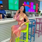 Lamitta Frangieh Instagram - Spring is here @FashionNova colorful collection 💜🧡
- Cassandra Rhinestone mesh midi dress 
.
.
.
#fashionnovaembassador #colorful #freshcollection #fashionnovababe #fashionnovacurves #springfashion #fashionnovashoes #usa #lamittafrangieh