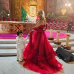 Sherlyn Instagram - Solo tu sabes madre cuantas veces de rodillas te pedi eñ milagro que hoy tengo tomado de mi mano! 
#mañanitasconlasestrellas #virgendeguadalupe @andrenuestrobebe 

Vestido @victoryjesse 
Mi mago y stylist @george_figueroa 
Manager mi amada @alepalomera1
